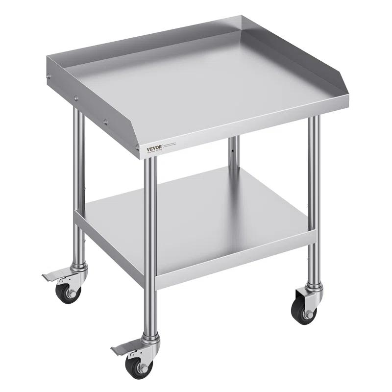 VEVOR VEVOR Stainless Steel 28'' L x 24'' W x 30'' H Adjustable Portable Work Table