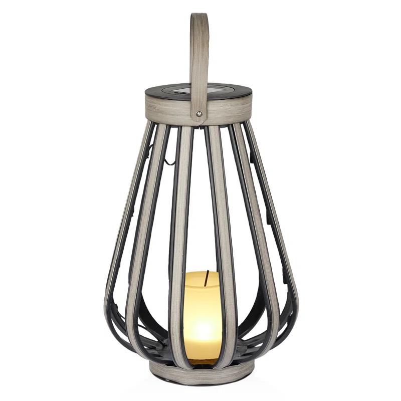 Alpine Solar Decorative Plastic Lantern w/ LED Light