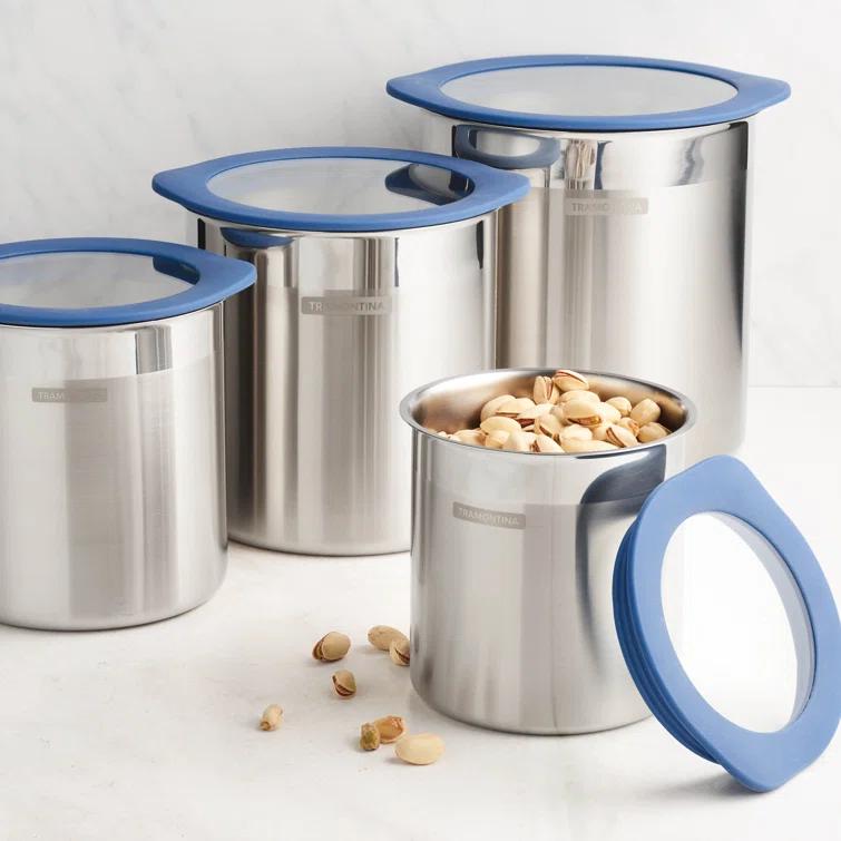 Tramontina 4 Piece Kitchen Canister Set