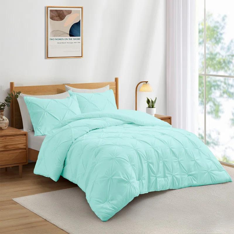Peace Nest Box Stitch Geometric Shapes Comforter Set (Set of 3)