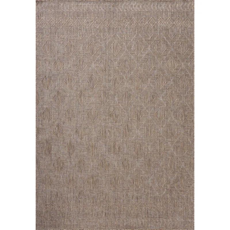 Topanga II Indoor / Outdoor Rug by Amber Lewis x Loloi - Natural and Mist / 3'11" x 5'11"