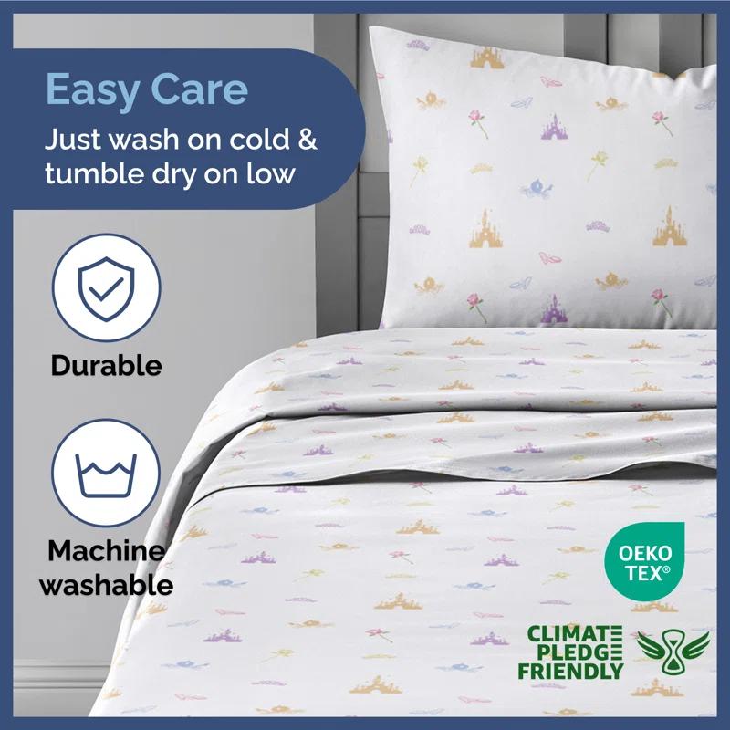 CGK Linens 4 Piece Kids Microfiber Sheet Set - Wrinkle Free - Cute, Cozy, Soft