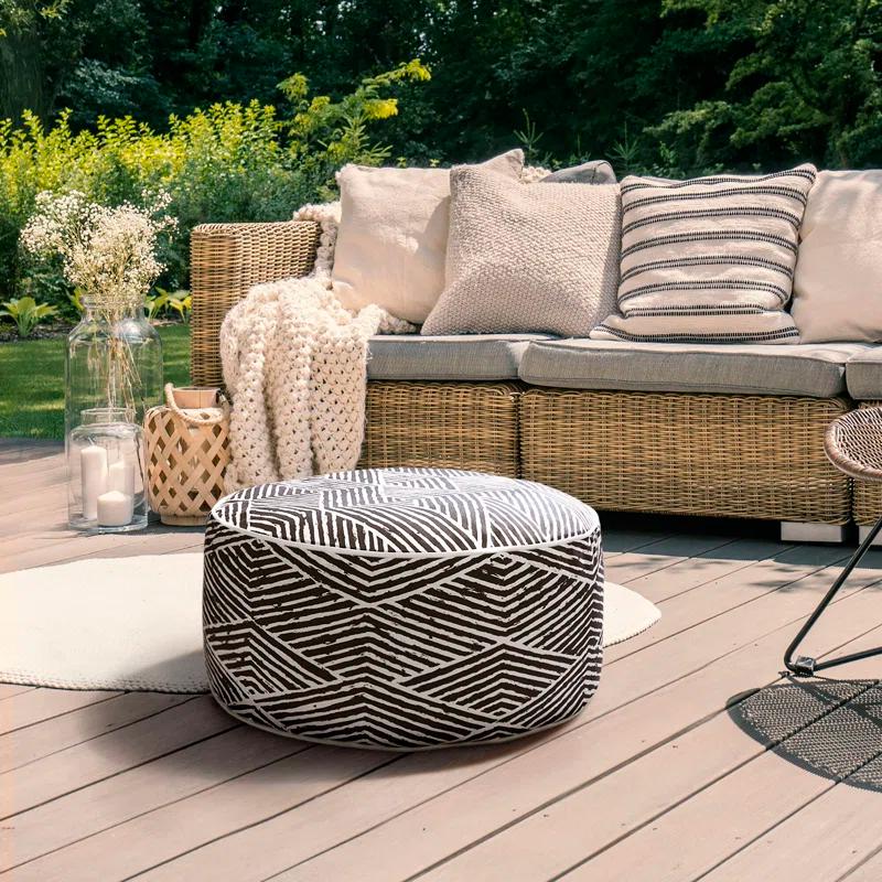 Costa Portable Water Repellent Inflatable Round/Cube Ottoman