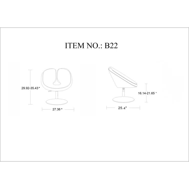 Ivy Bronx Upholstered Swivel Barrel Chair