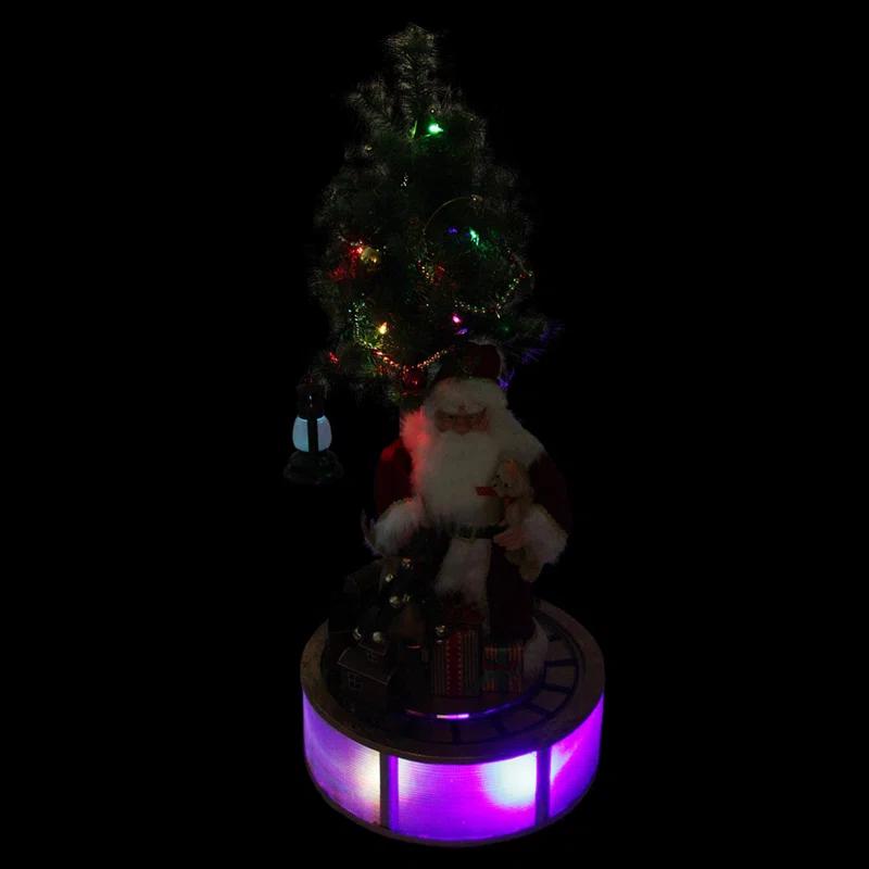 Northlight Seasonal 48" Musical LED Lighted Santa Claus with Rotating Train Christmas Decor