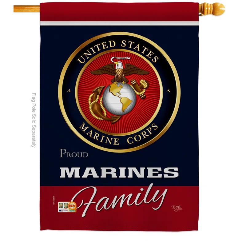 Breeze Decor Double Sided 40'' H x 28'' W Polyester House Flag