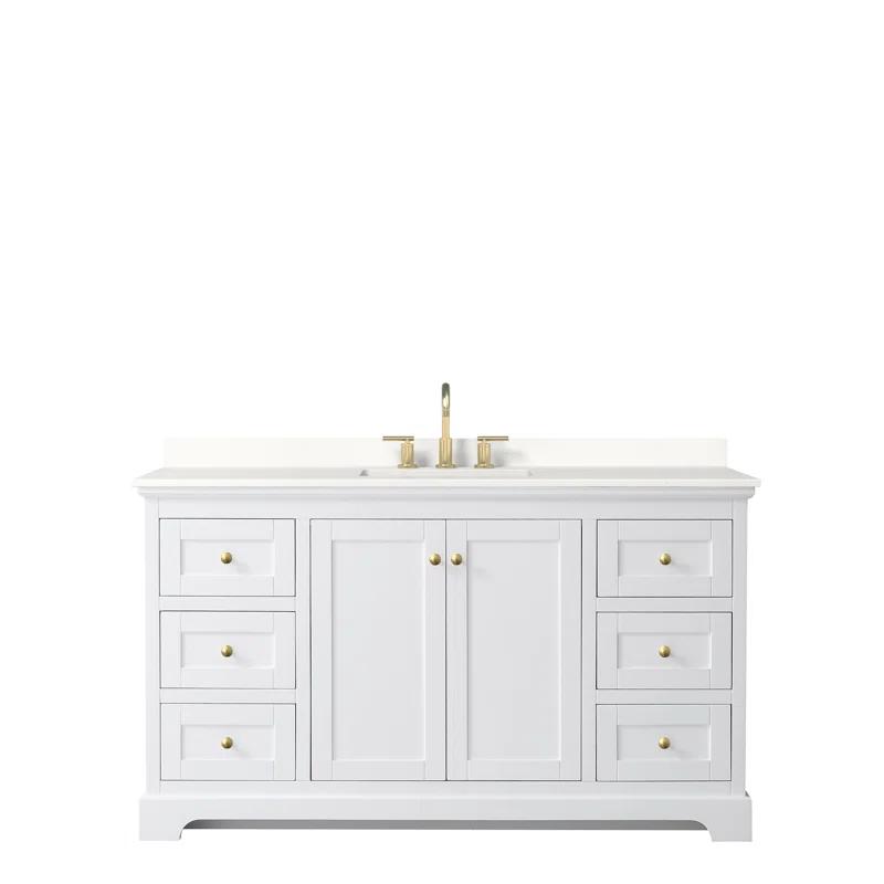 Wyndham Collection Avery 48'' Single Bathroom Vanity with Quartz Top