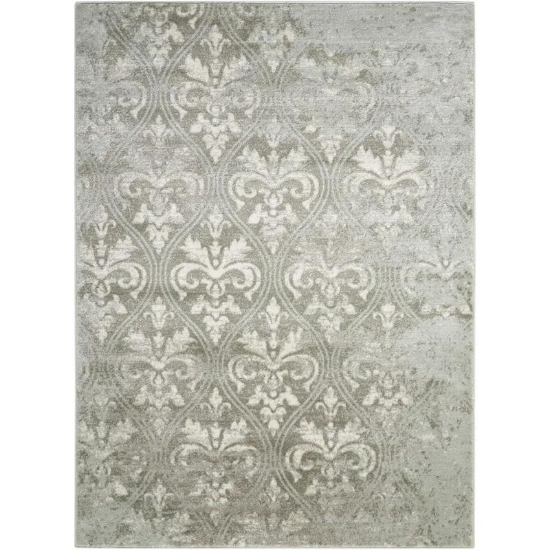 Ophelia & Co. Mccay Abtract Neutral Gray Area Rug