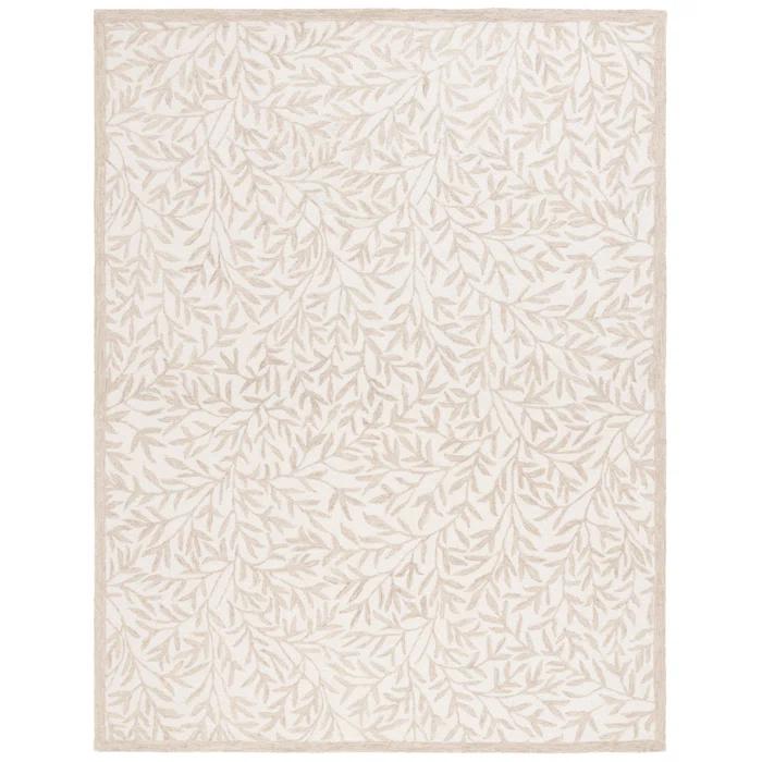 Martha Stewart Rugs Martha Stewart Hand Tufted Wool/Cotton Floral Rug in Ivory/Beige