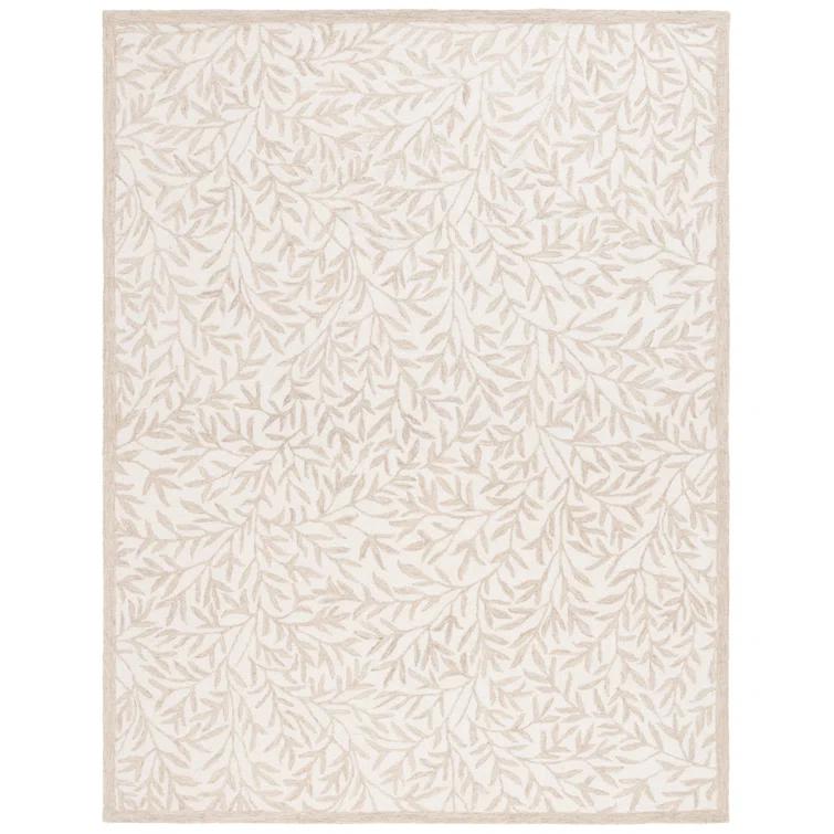 Martha Stewart Rugs Martha Stewart Hand Tufted Wool/Cotton Floral Rug in Ivory/Beige