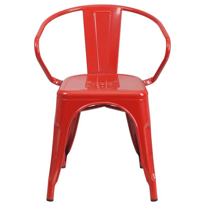 Flash Furniture Hucheson Metal Indoor-Outdoor Chair with Arms