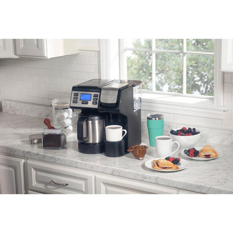 Hamilton Beach® FlexBrew® Trio 2-Way Coffee Maker, Single Serve & Full 12-Cup Pot, Compatible with K-Cup Pods or Grounds