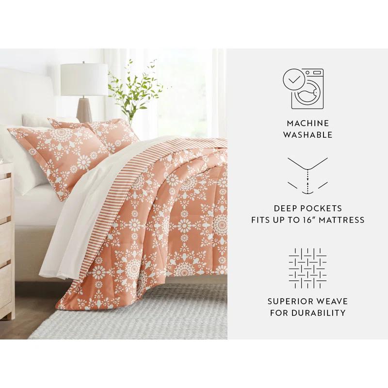 7-Piece Bedding Bundle - Pattern Comforter and Sheet Set