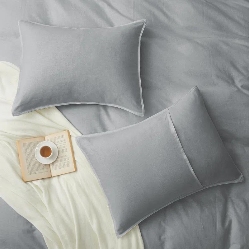 Peace Nest Linen and Cotton Duvet Cover with Pillowcase