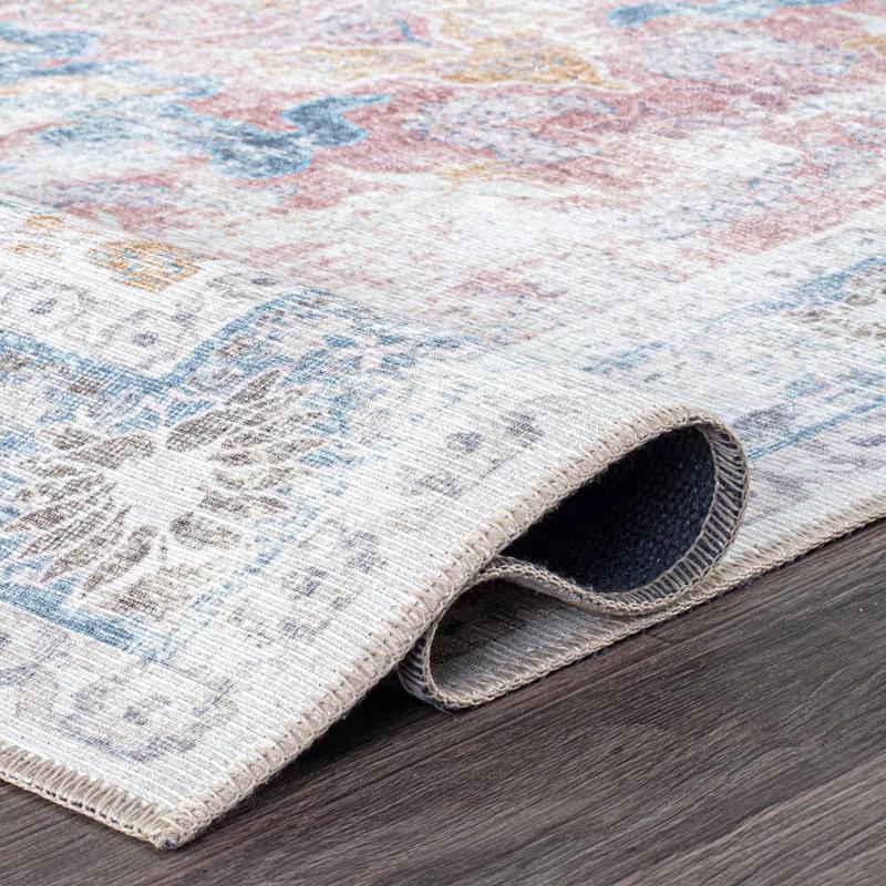 Quinn Oriental Flatweave Machine Washable Polyester Performance Rug