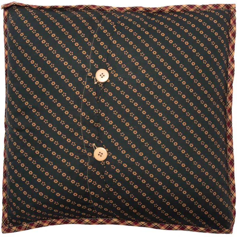 VHC Brands Patriotic Patch Patchwork Cotton Reversible Throw Pillow