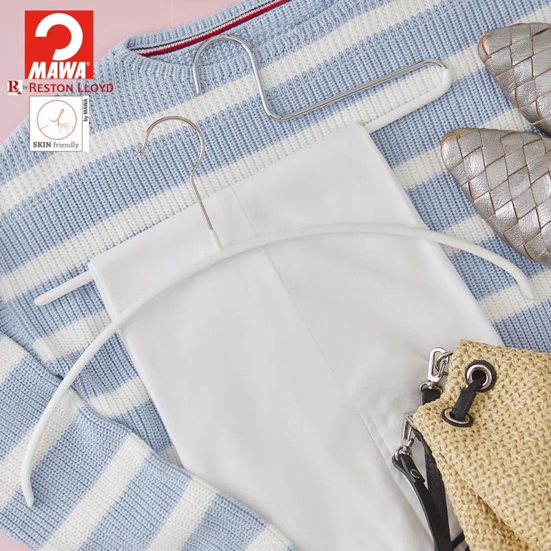 Mawa Metal Non-Slip Standard Hanger for Dress/Shirt/Sweater (Set of 10)