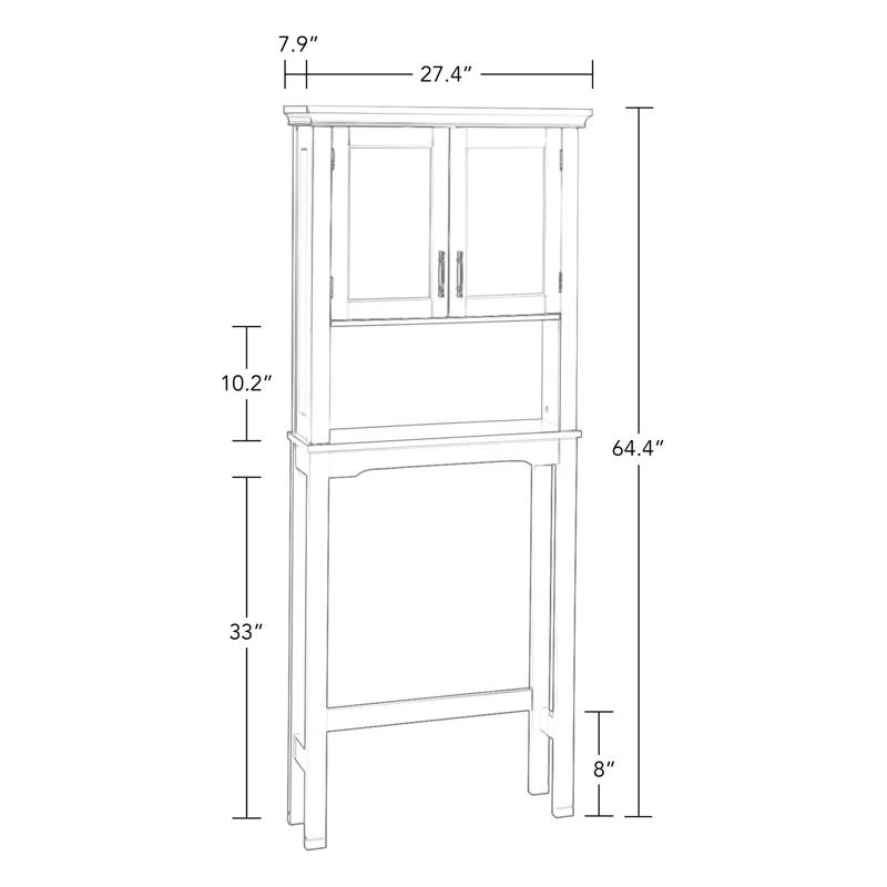 RiverRidge Somerset Over the Toilet Bathroom Spacesaver Wall Medicine Storage Cabinet with Adjustable Shelf