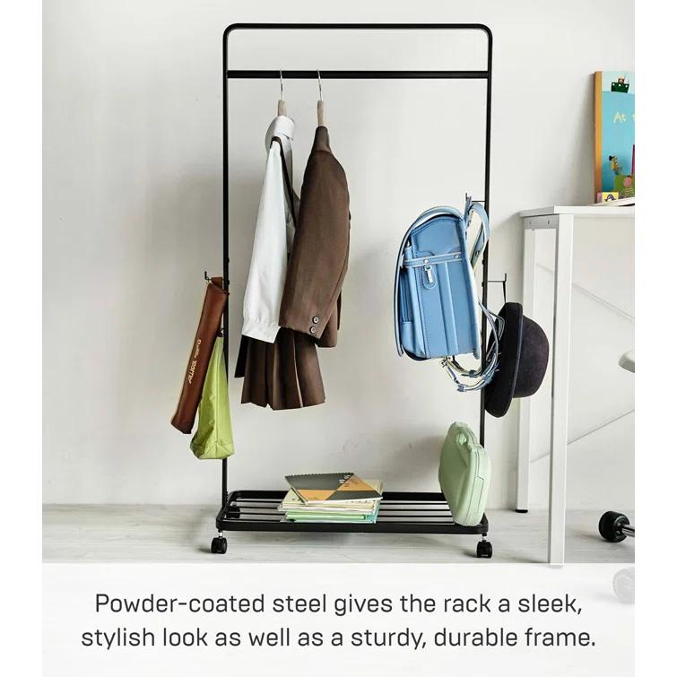 Yamazaki Home Kids Clothes Rack, Steel, Wheels