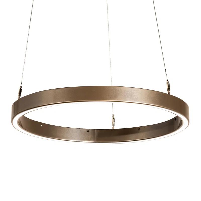 Orren Ellis Keymiyah 1 - Light Bronze Metallic LED Unique/Statement Pendant