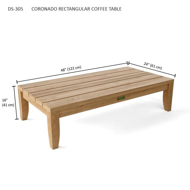 Anderson Teak Rectangular Teak Outdoor Coffee Table