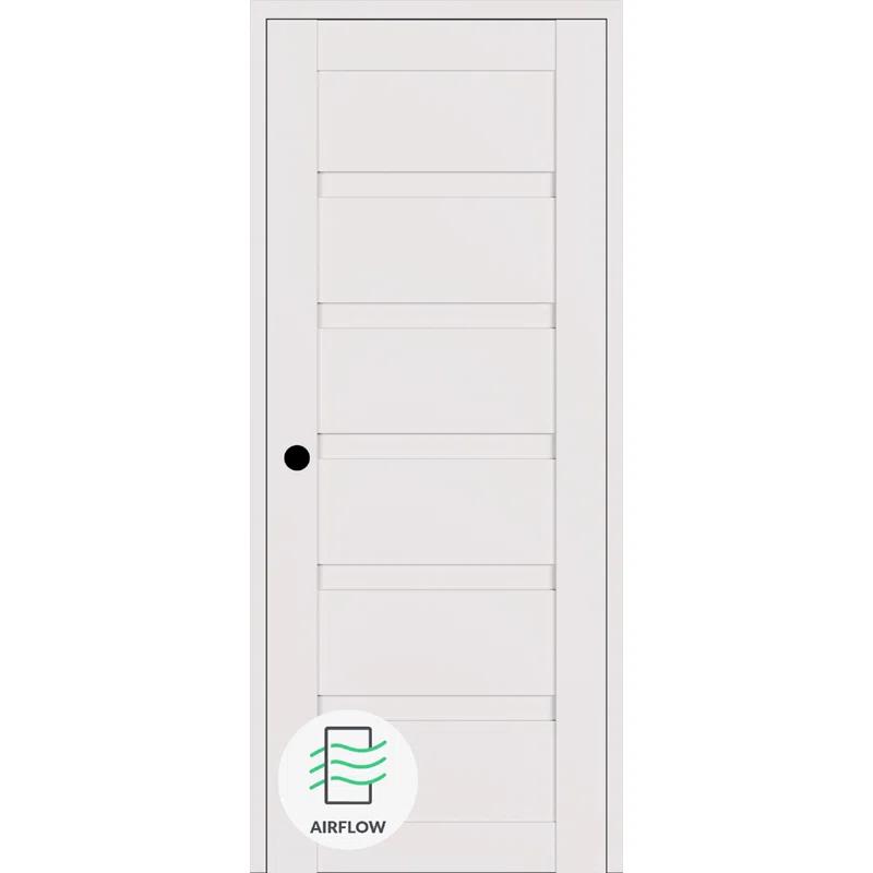 Belldinni Louver DIY-FRIENDLY Paneled Manufactured Wood Airflow Single Prehung Interior Door