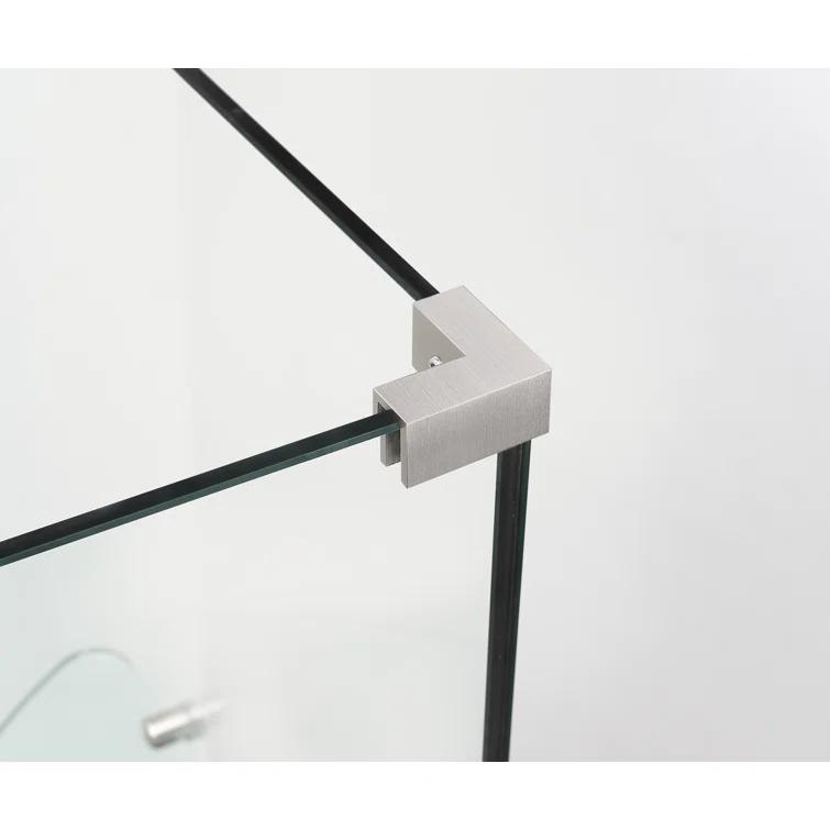 Aston Bromley Semi-frameless Rectangle Hinged Shower Enclosure SEN967EZ-SS-483438-10