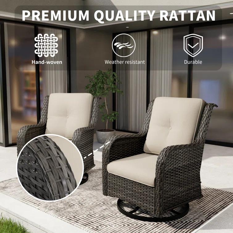 Outdoor Dining Armchair with Cushion