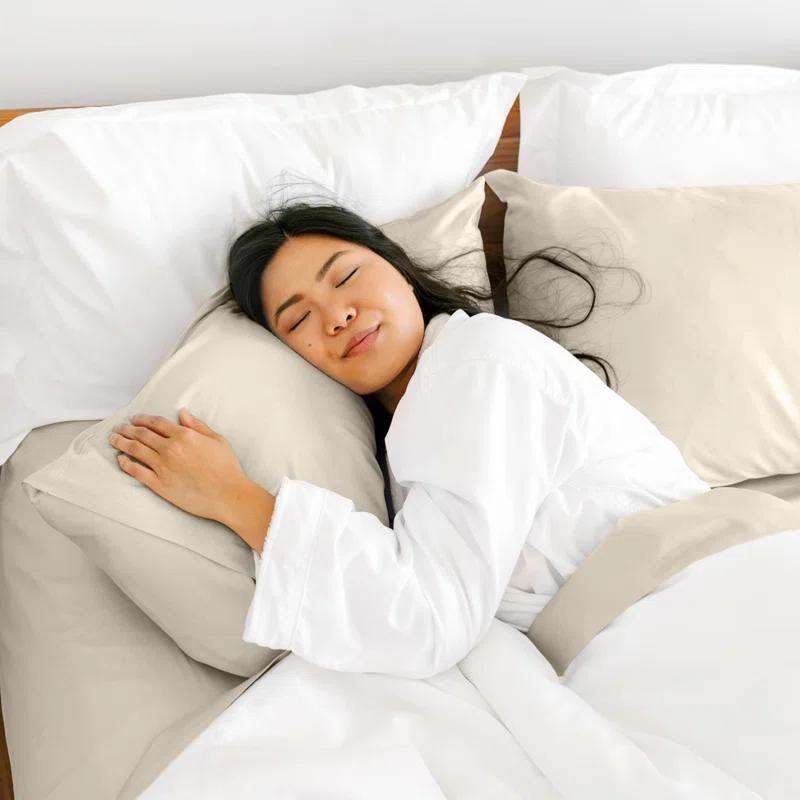 Jennifer Adams Home 400 Thread Count Long-Staple Cotton Sateen 4pc. Sheet Set