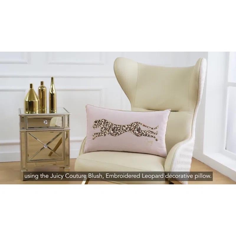 Juicy Couture Juicy Couture Velvet Cheetah Plush Decorative Throw Pillows - 14" x 24"