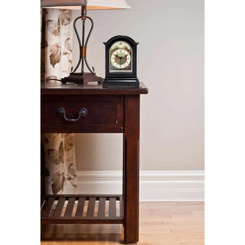 Infinity Instruments Classic Grandfather Plastic Tabletop Clock 9 Inches