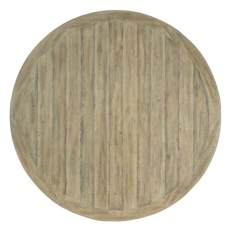 Anders Round Reclaimed Wood Pedestal Dining Table (48"- 60")