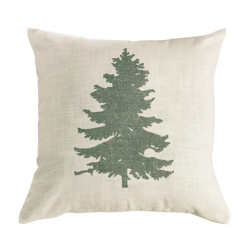 Paseo Road by HiEnd Accents Lodge Pine Cone Green Pine Tree Western Cabin Style Decorative Throw Pillow 18X18 inch