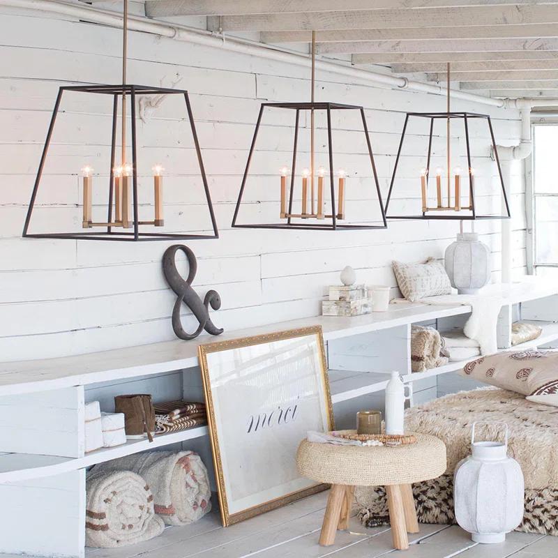 Hinkley Burley Oak One-Light Stem Hung Minimalist Pendant