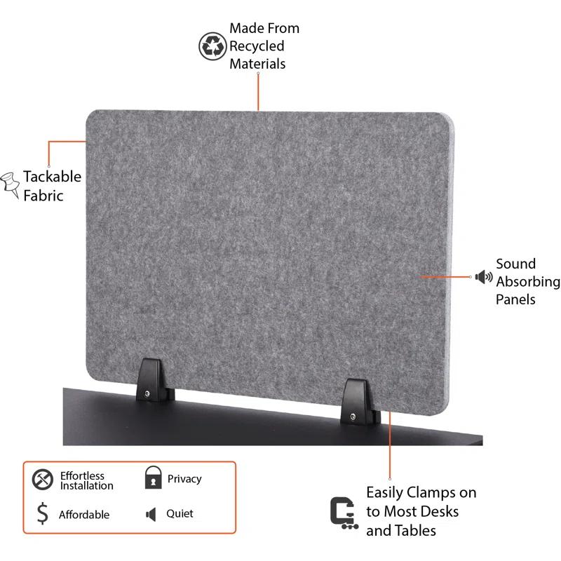 Stand Up Desk Store Fabric 1 Panel Desk Partition