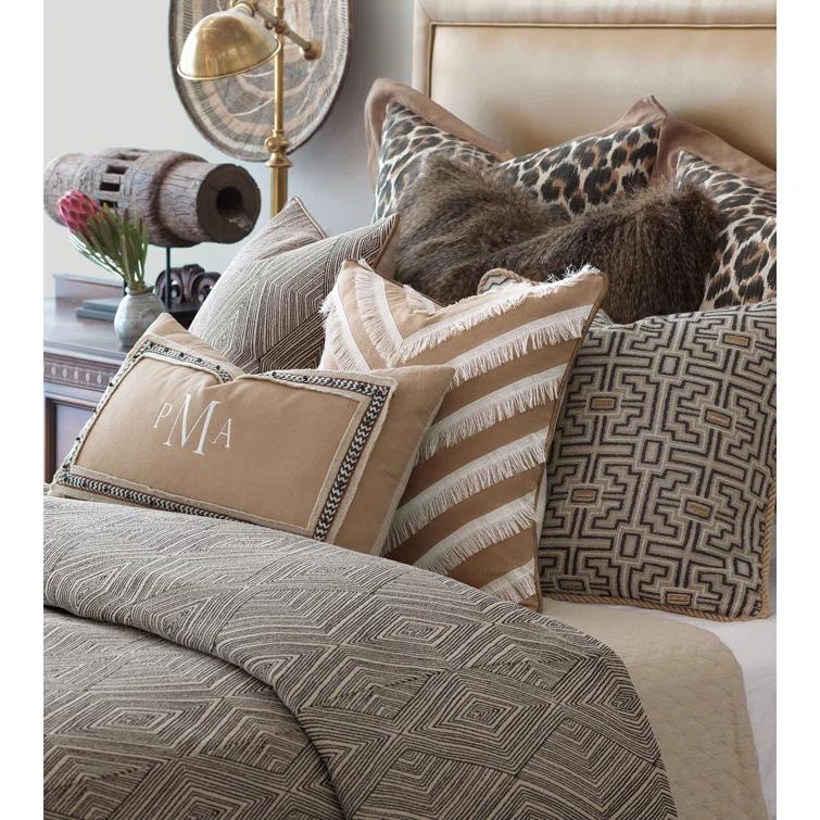 Eastern Accents Naya Beige Cotton Blend Eclectic Duvet Cover