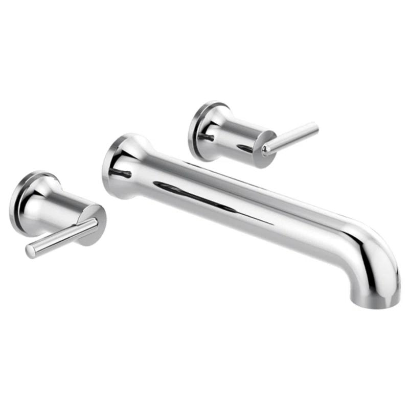 Contemporary Double Handle Wall Mounted Roman Tub Faucet
