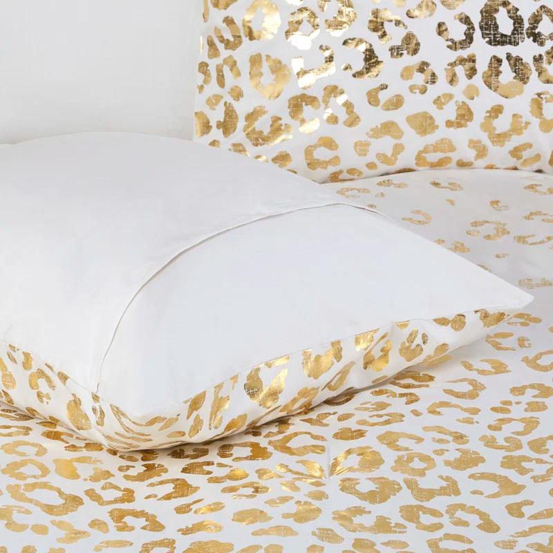 Lillie Metallic Animal Print Comforter Set