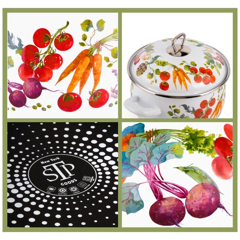 STP-Goods STP-Goods Italian Garden 2.2 Quarts Stock Pot, Soup Pot (Set of 3)