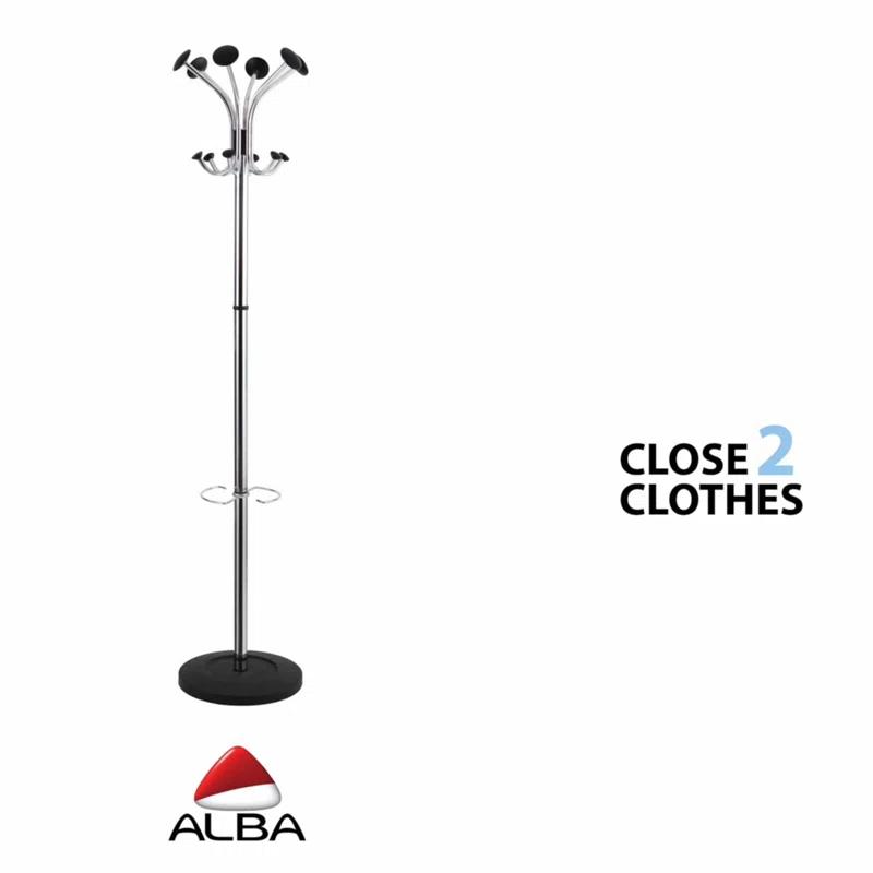 Alba, Inc Alba Chromy Costumer Steel Freestanding Coat Rack