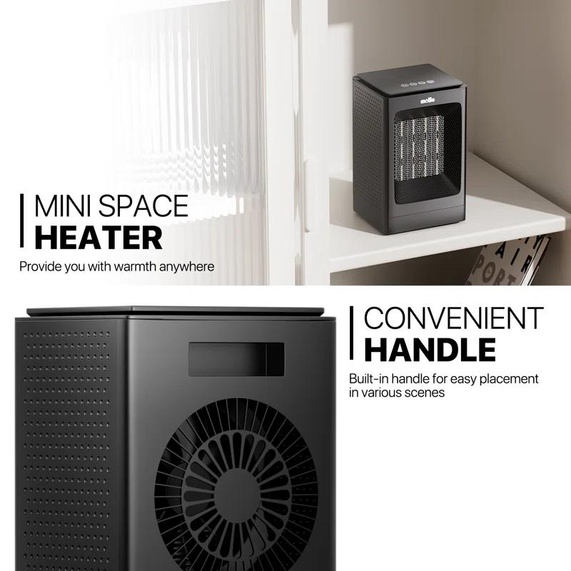 MoNiBloom MoNiBloom 1500 Watt 5110 BTU Electric Compact Space Heater , Remote Included and with Digital Display