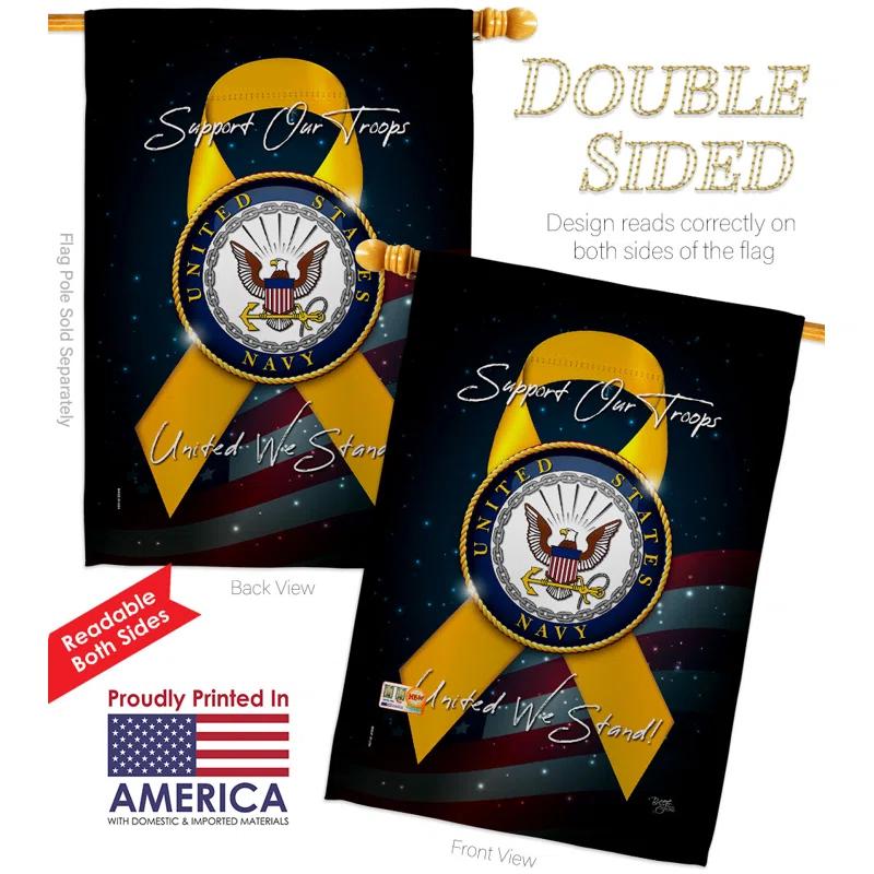 Breeze Decor Double Sided 40'' H x 28'' W Polyester House Flag