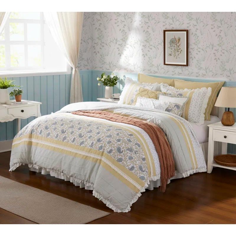 Madison Park Dawn 9 Piece Cotton Percale Comforter Set