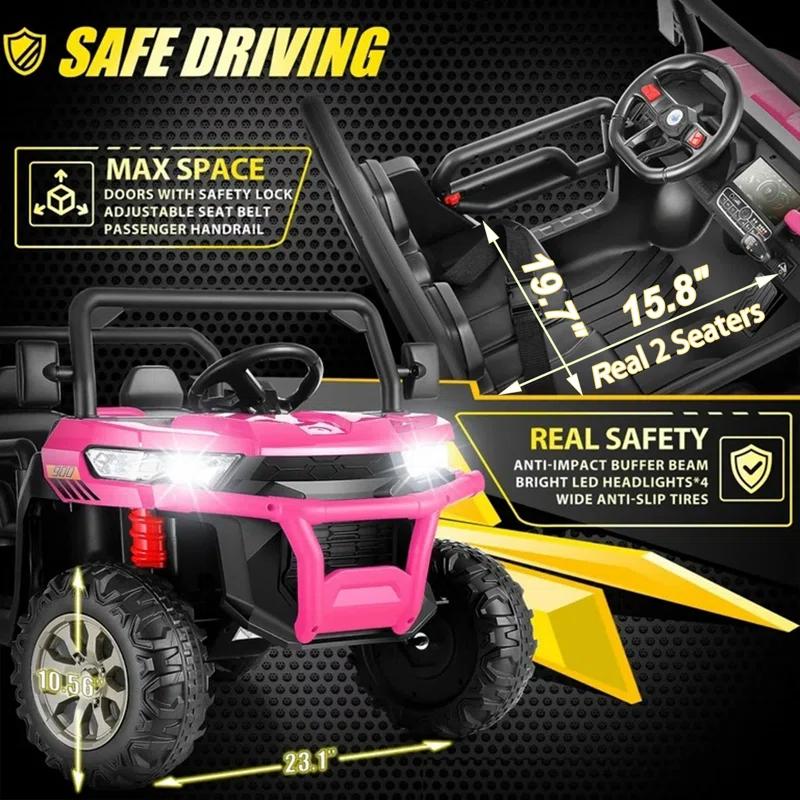 Himimi Delia Himimi 24 Voltage  Ride On Dump Truck, 2 Seater Kids UTV with Electric Dump Bed, Remote Control