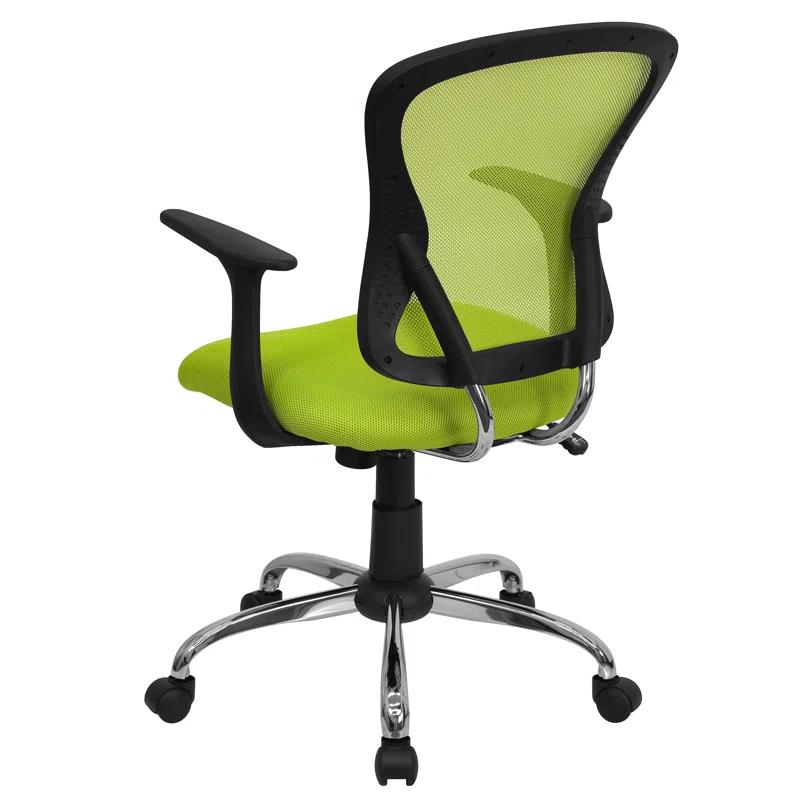 Flash Furniture Mid-Back Mesh Swivel Task Office Chair with Chrome Base and Arms