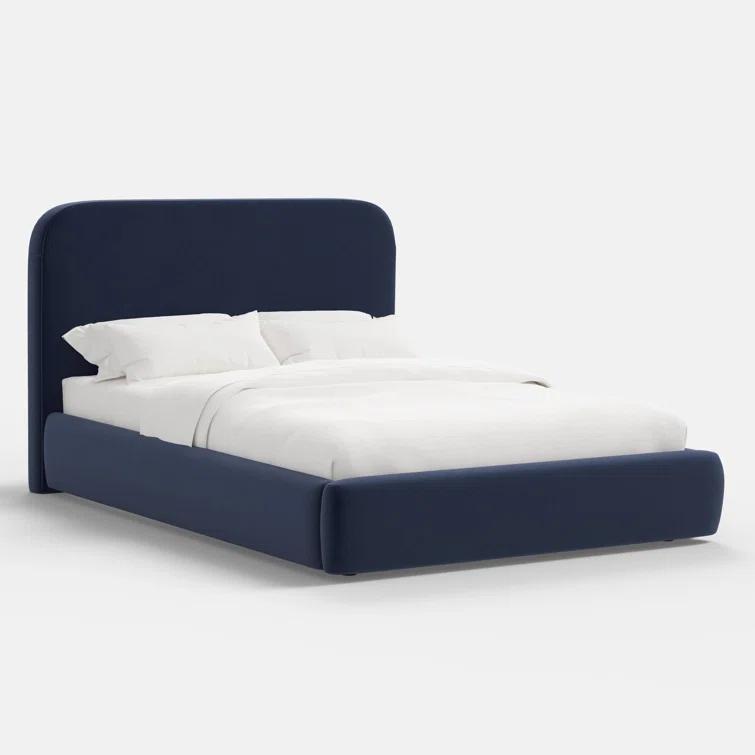 Zien Bed - Blue Velvet / Queen