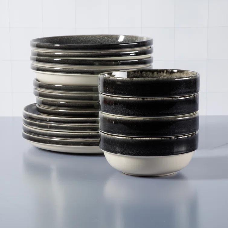 Sur La Table Kitchen Essentials Banquette 16 Piece Stoneware Dinnerware Set - Service for 4
