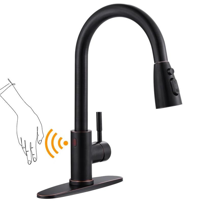 ARCORA ARCORA Stainless Steel  Single Handle Pull-Down Sprayer Kitchen Faucet Set with Touchless Sensor AR7100301RB-DC