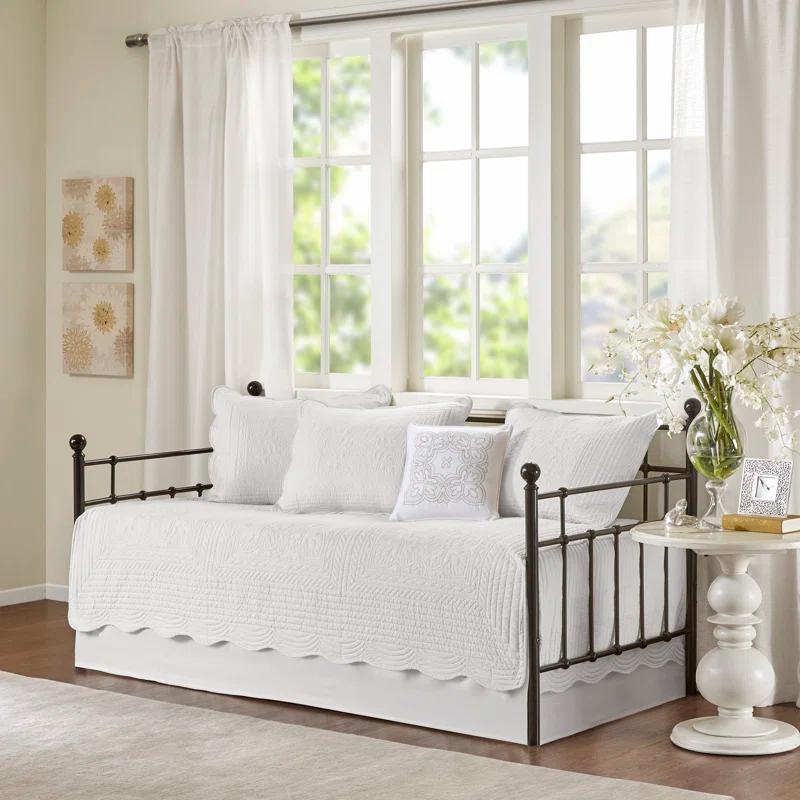 Madison Park Tuscany 6 Piece Reversible Scalloped Edge Daybed Cover Set