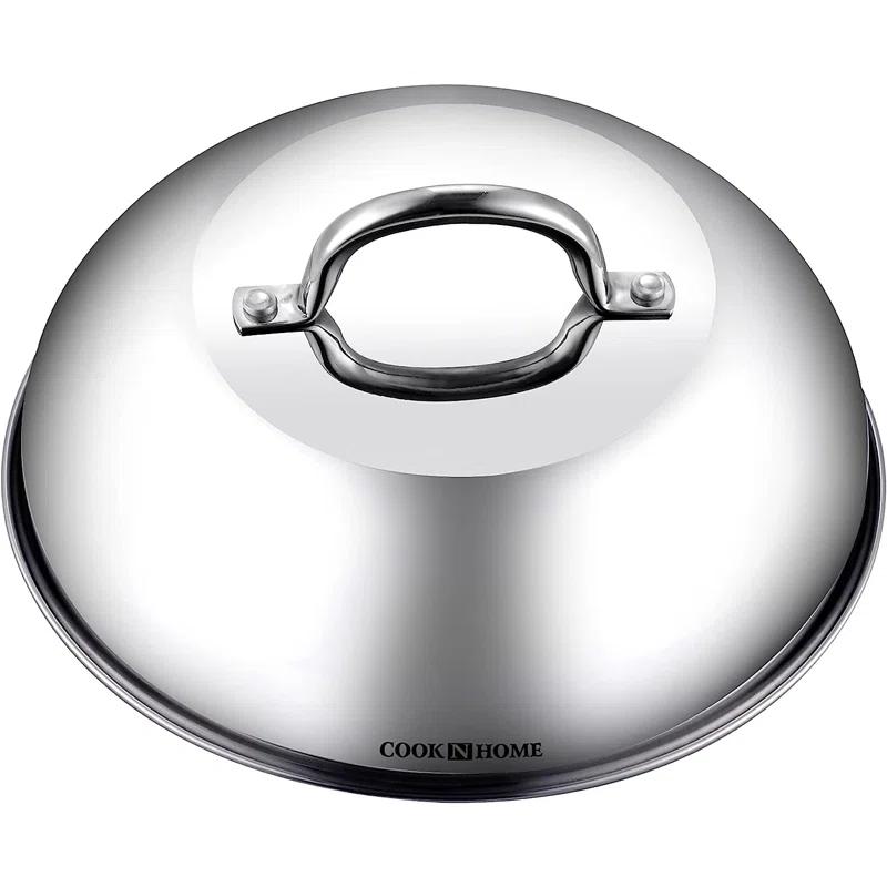 Cook N Home Cook N Home Stainless Steel Lid Griddle Accessories - 12 Inch Round Basting Cover